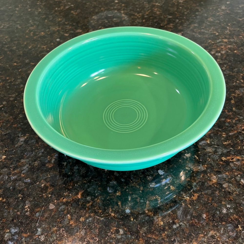 Vintage Fiesta - Vibrant Green Ceramic Bowl